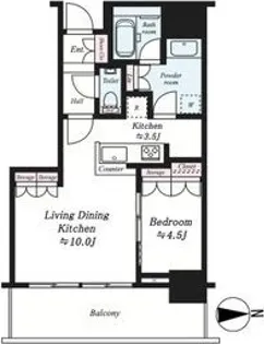 グランドメゾン新梅田タワーTHE CLUB RESIDENCE【11階】の間取り