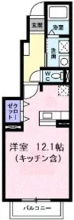 カルム・プロムナード【1階】の間取り