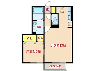 サンモールスクエア【1階】の間取り