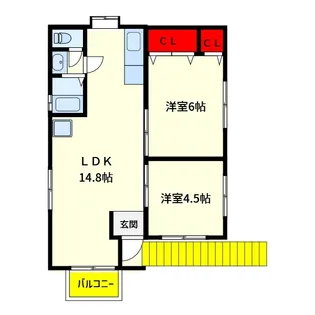 ルミエール中島【2階】の間取り