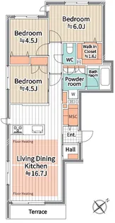 HEBEL PRIME 新浦安【1階】の間取り