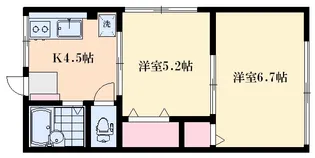シティハイム成瀬【1階】の間取り