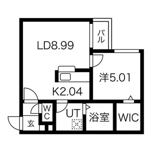 ルチェルナ中の島【2階】の間取り