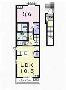 フォンテーヌ【2階】の間取り