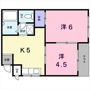 アーバンエセビ【1階】の間取り