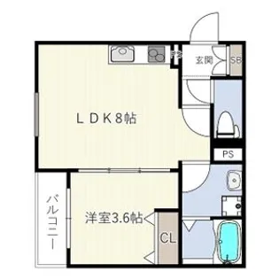 D porta girasole【3階】の間取り