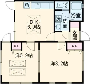 グローハイツ【1階】の間取り