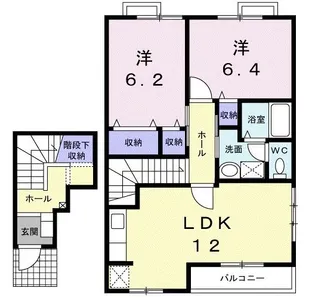 サンライズ・k B棟【2階】の間取り