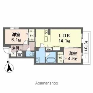 シエロ アズール(Cielo azul)【2階】の間取り