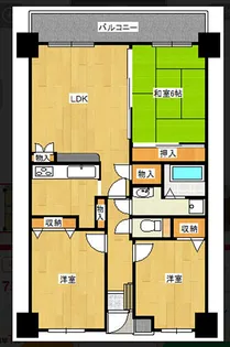 ケントパレス徳島南【10階】の間取り