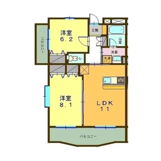 エルカーサ沼津【3階】の間取り