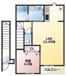 コンフィデンス白岡A【2階】の間取り
