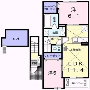 グラースA【2階】の間取り