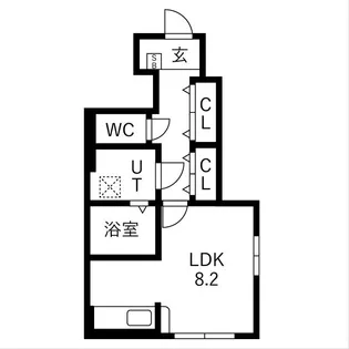 アクアフィオーレ江南【1階】の間取り