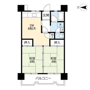 UR黄金二丁目【11階】の間取り
