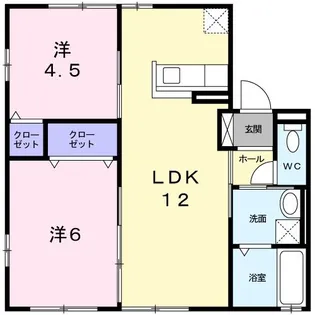 パラティーノ江原B【2階】の間取り
