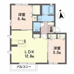 ラピス・リジュールC【2階】の間取り
