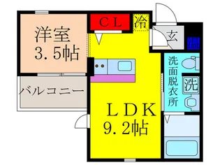 グランフォレスタ吹田東【2階】の間取り