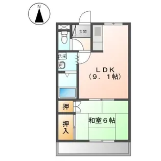 クオリティハイツ【2階】の間取り