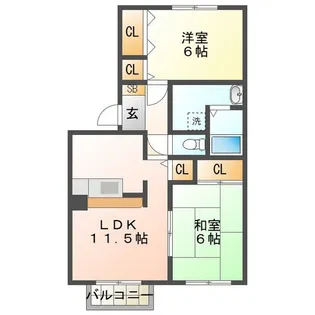セントポーリアA~F【2階】の間取り