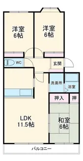 サンライズ大宮【1階】の間取り