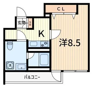 ベルシード西綾瀬【3階】の間取り
