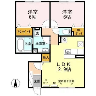 レジデンス直【1階】の間取り