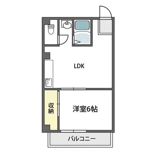 サンライズツイン関目1号館【6階】の間取り