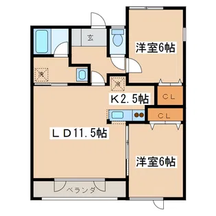 ウェルカムサトウ4【2階】の間取り