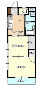 タウンソレイユA【2階】の間取り