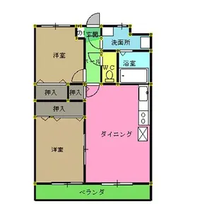 エクセル村越【2階】の間取り