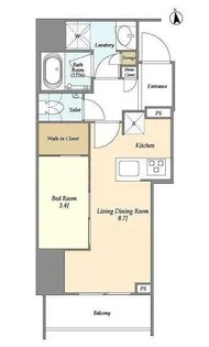 ルジェンテ新宿御苑前【1階】の間取り