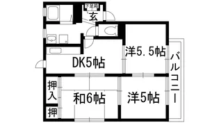 榎木ハイツA棟【2階】の間取り