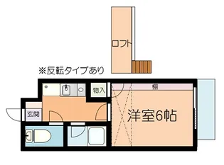 アップルハウス稲荷町B棟【1階】の間取り