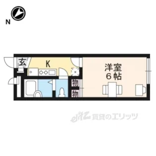 レオパレス西大寺LR【1階】の間取り