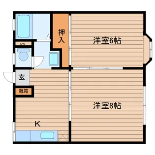 ハイツサンライム【1階】の間取り