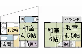 京都府京都市伏見区日野谷寺町【一戸建】の間取り