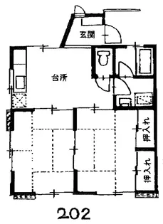 小山ハイツ【2階】の間取り