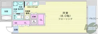 フラワーシティINブラボン【3階】の間取り