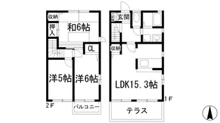 兵庫県宝塚市川面4【一戸建】の間取り