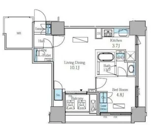 富ヶ谷スプリングス【6階】の間取り