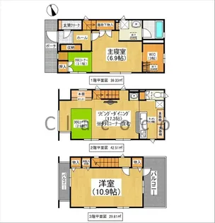 栃木県宇都宮市南大通り4【一戸建】の間取り