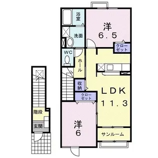 フローレンス【2階】の間取り