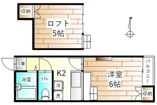 コーポアンデス【2階】の間取り