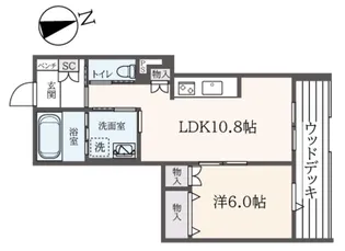 (シニア限定)へーベルヴィレッジときわ台~Serenity Court【1階】の間取り