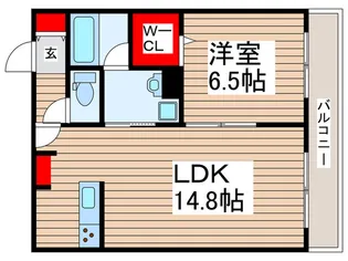 MILLE TWA 氷川町【1階】の間取り