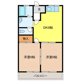 エポックハイムけんせい A【2階】の間取り