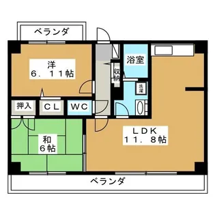 アウラ10(E-058)【7階】の間取り
