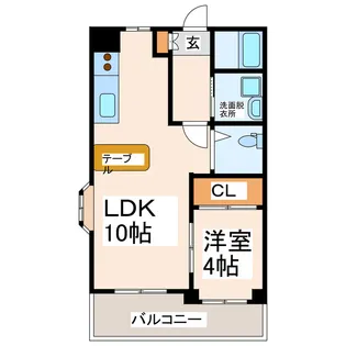 カーサデレイズ【4階】の間取り