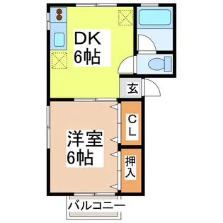 フローラルハイツ高下西【1階】の間取り